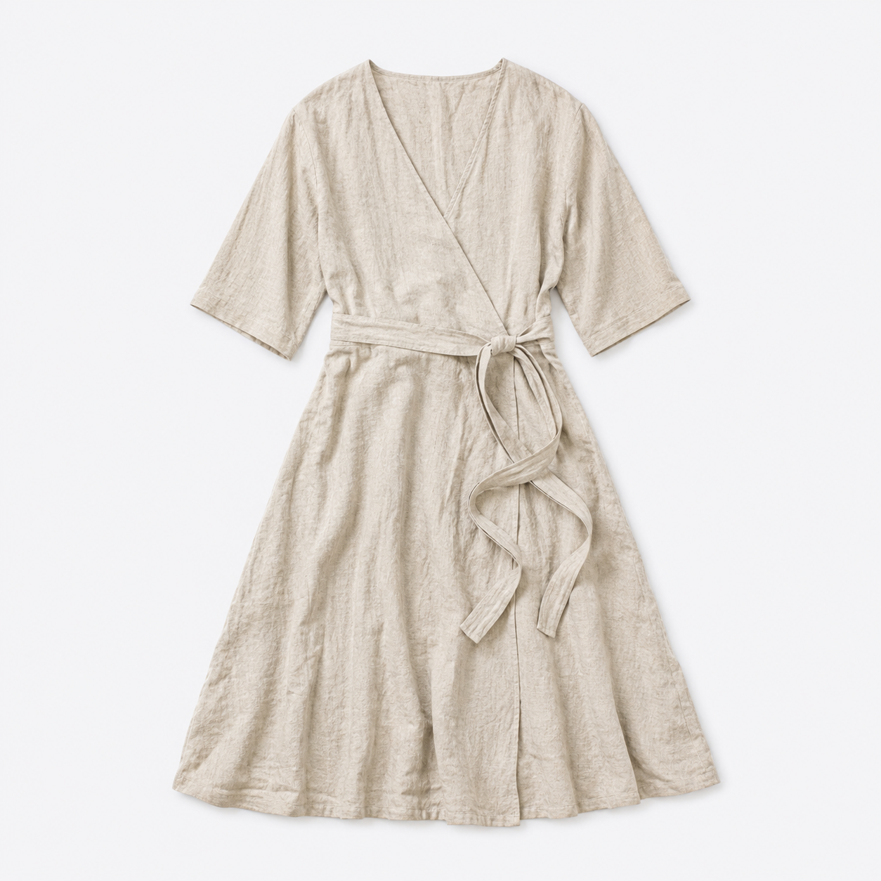Linen Wrap Dress