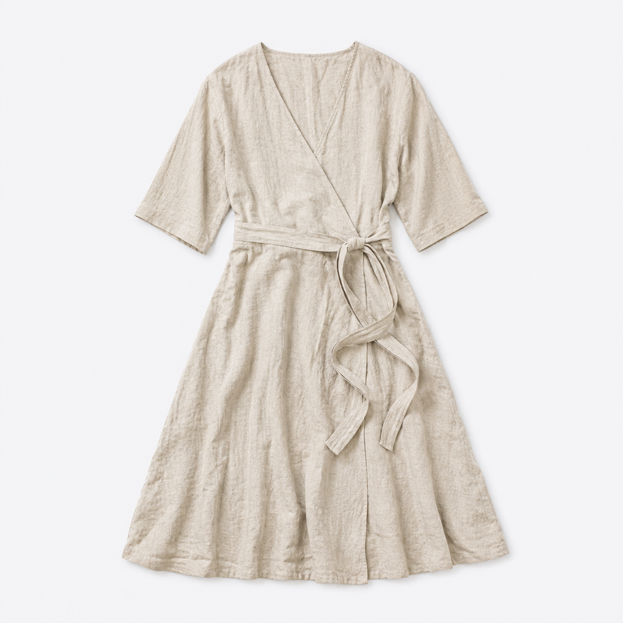 Linen Wrap Dress
