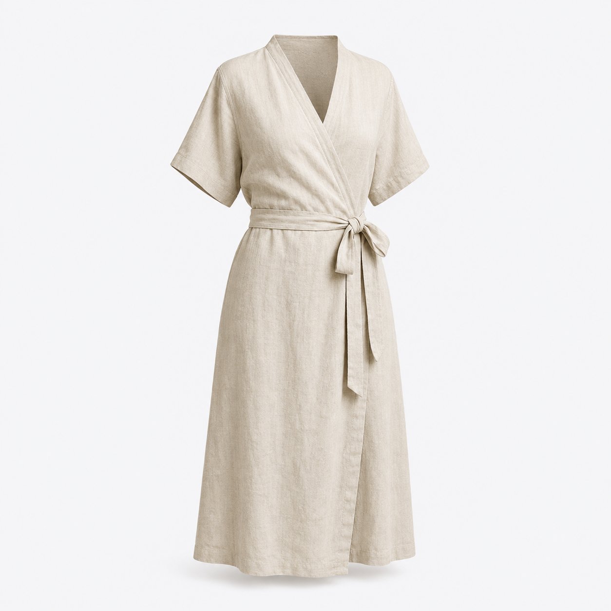 Linen Wrap Dress