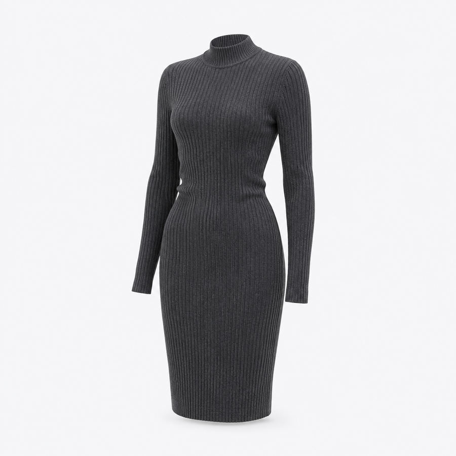 Ribbed Knit Dress