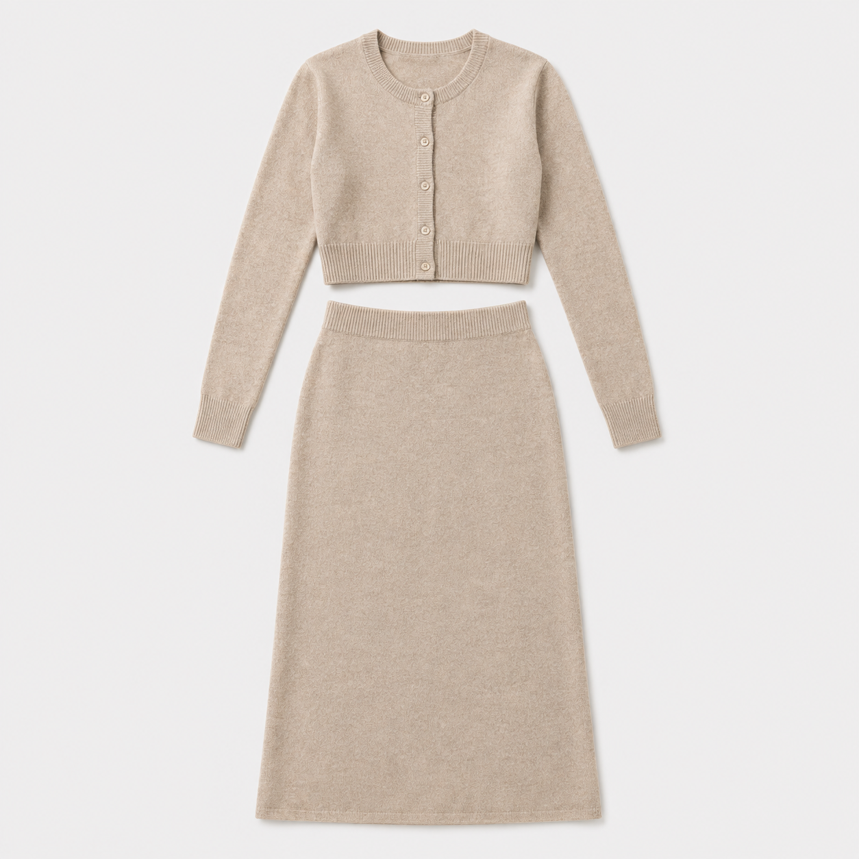 Cropped Cardigan Set
