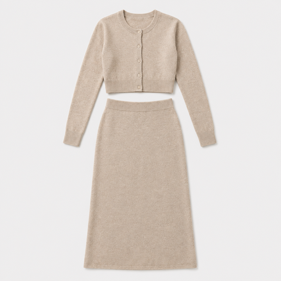 Cropped Cardigan Set